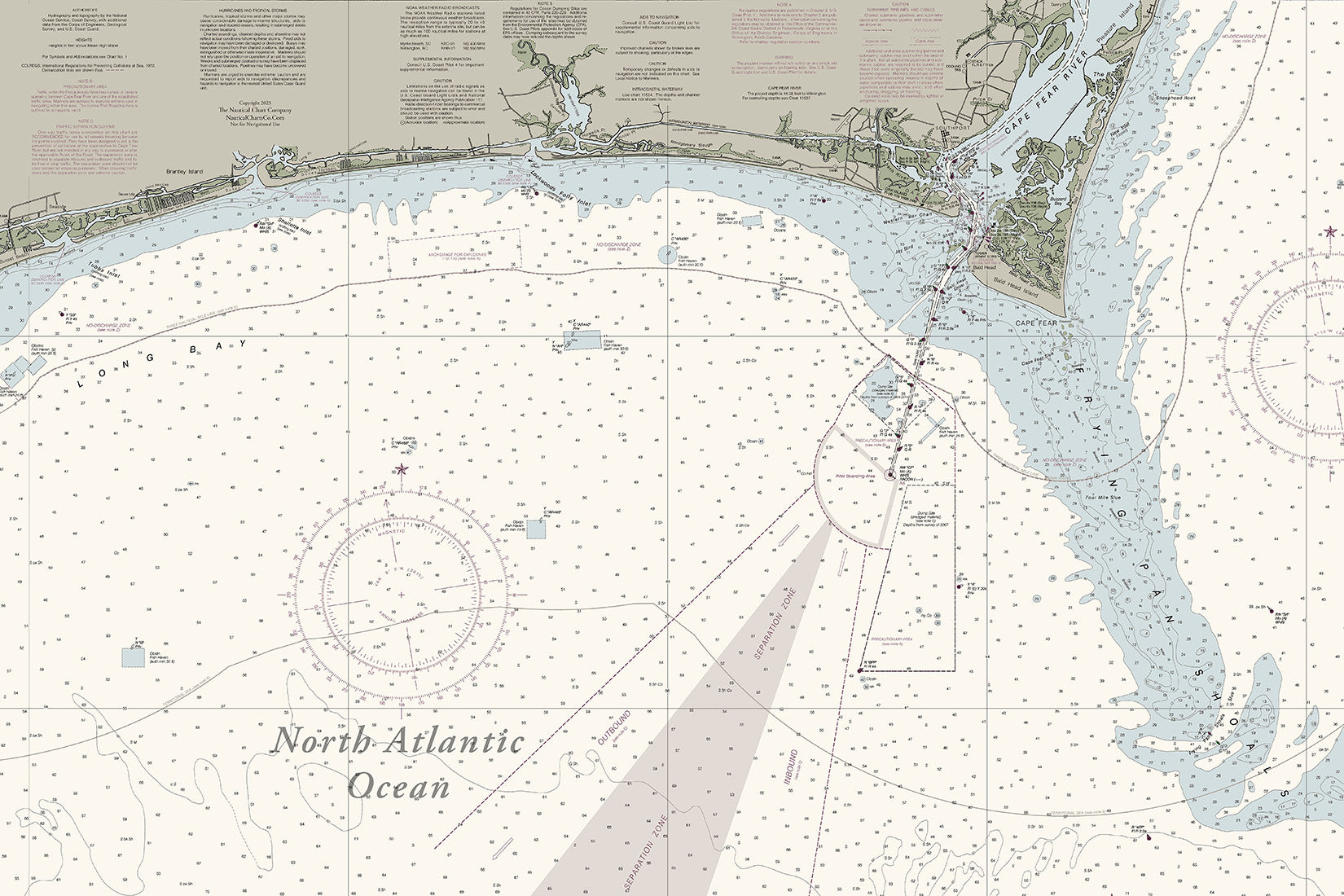 Frying Pan Shoal to Oak Island Cape Fear The Nautical Chart Company