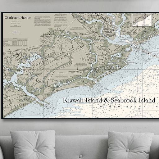 Kiawah & Seabrook Islands Nautical Chart The Nautical Chart Company