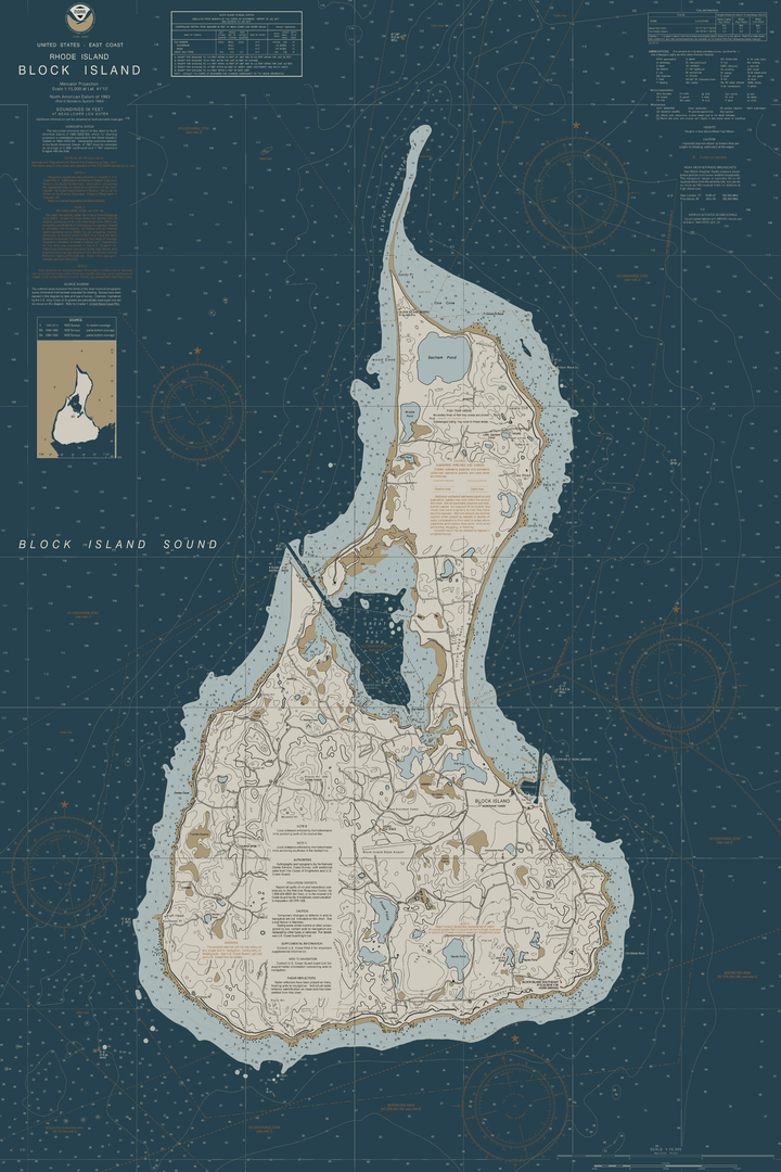 Block Island - Old Harbor and Great Salt Pond — Heritage Edition — Heritage Edition palette