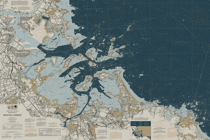 Boston Harbor Nautical Chart — Heritage Edition
