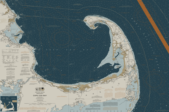 Cape Cod Bay Nautical Chart — Heritage Edition