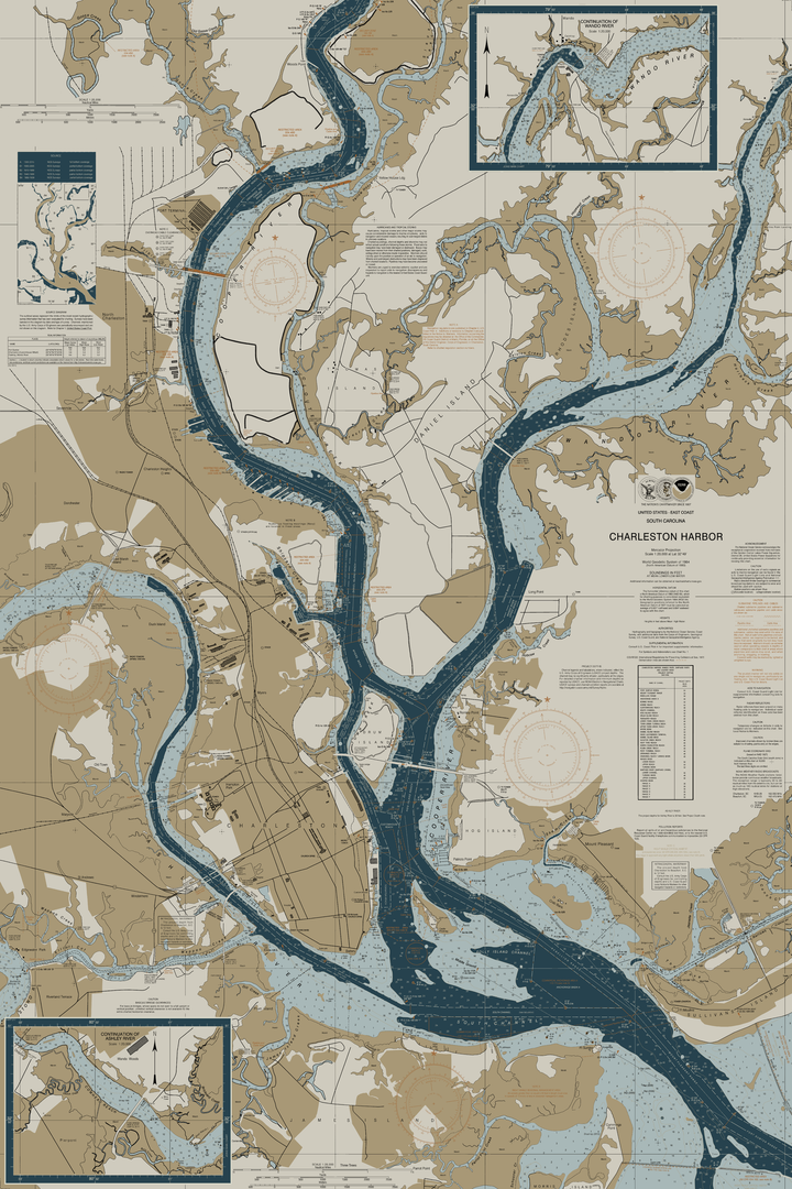 Charleston Harbor Nautical Chart — Heritage Edition