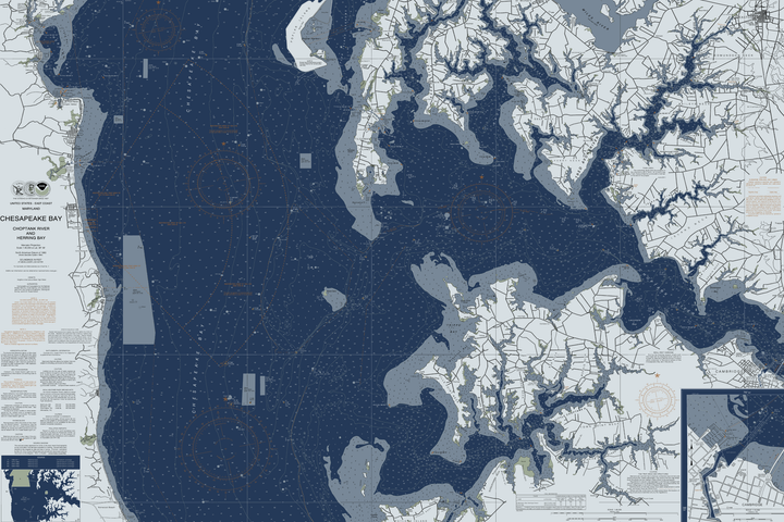 Chesapeake Bay Choptank River and Herring Bay Cambridge — Modern Edition — Modern Edition palette