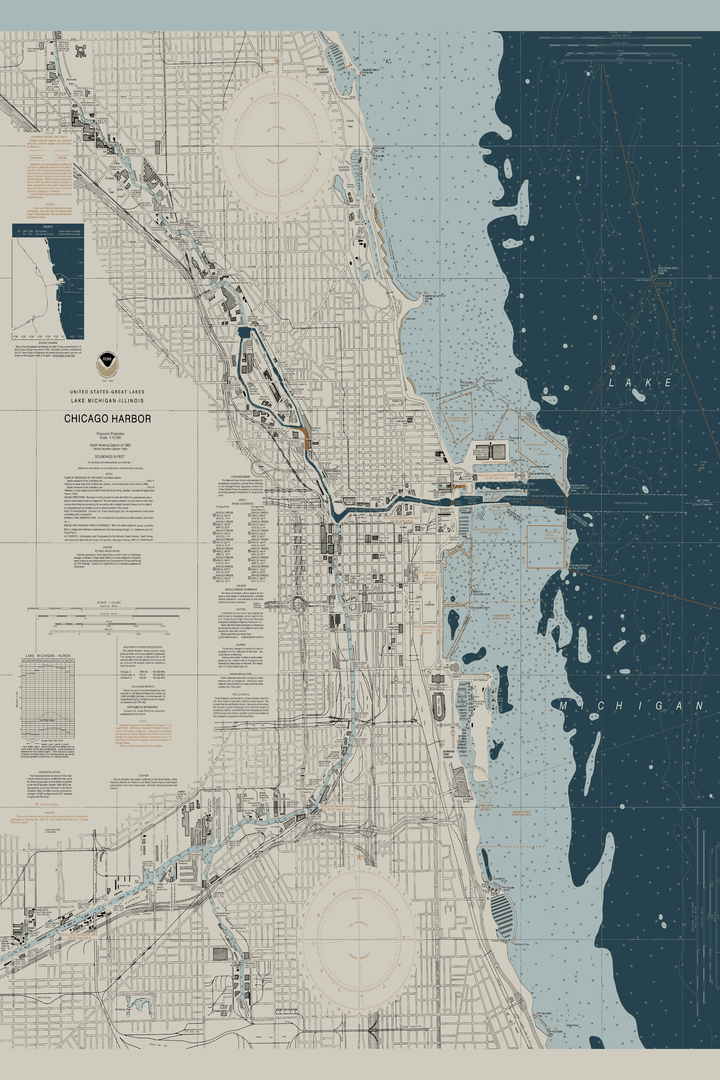 Chicago Harbor Nautical Chart — Heritage Edition