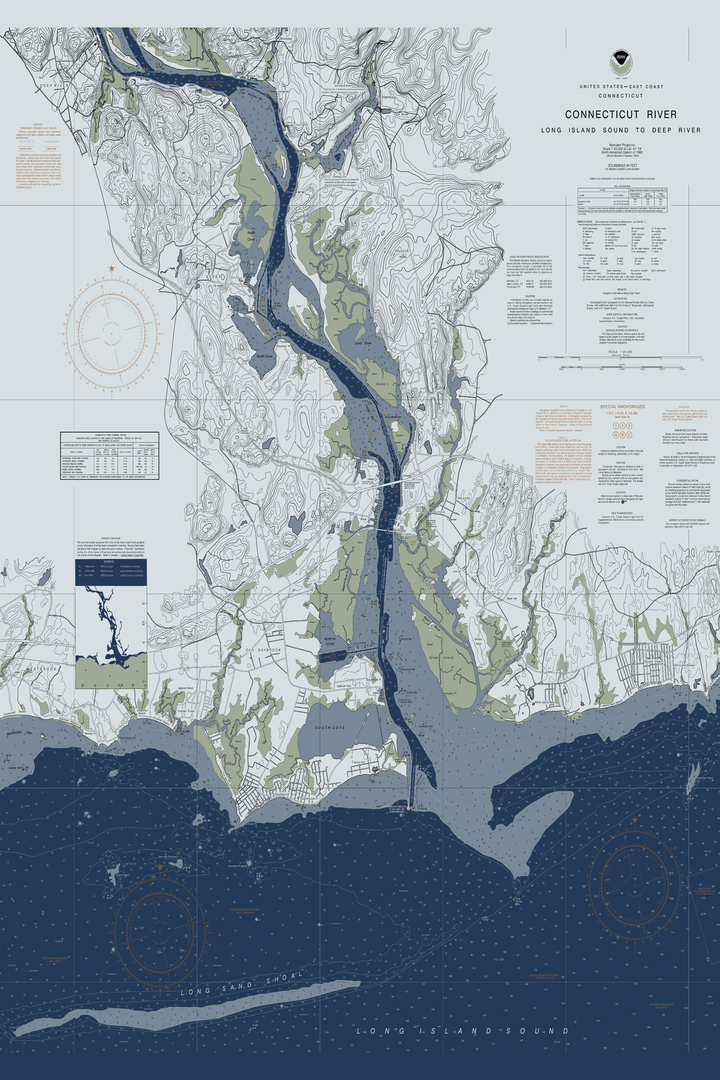 Connecticut River Long Island Sound to Deep River — Modern Edition