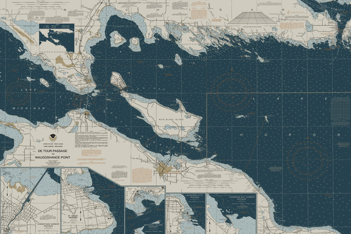 Detour Passage to Waugoshance Point - Mackinac Island Nautical Chart — Heritage Edition