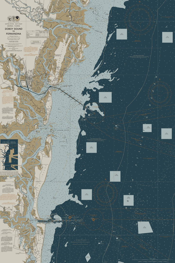 Doboy Sound to Fernandina Nautical Chart — Heritage Edition — Heritage Edition palette