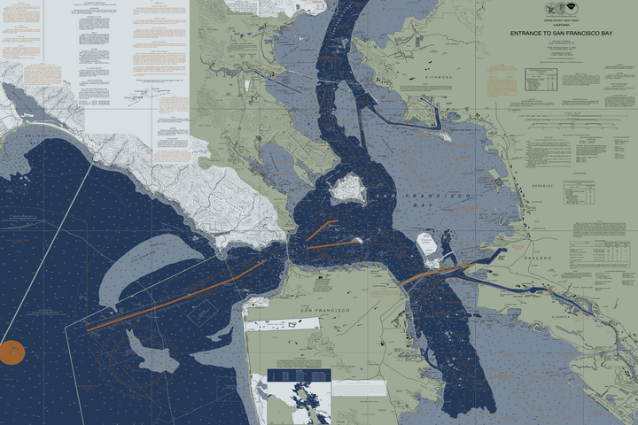 Entrance To San Francisco Bay Nautical Chart — Modern Edition