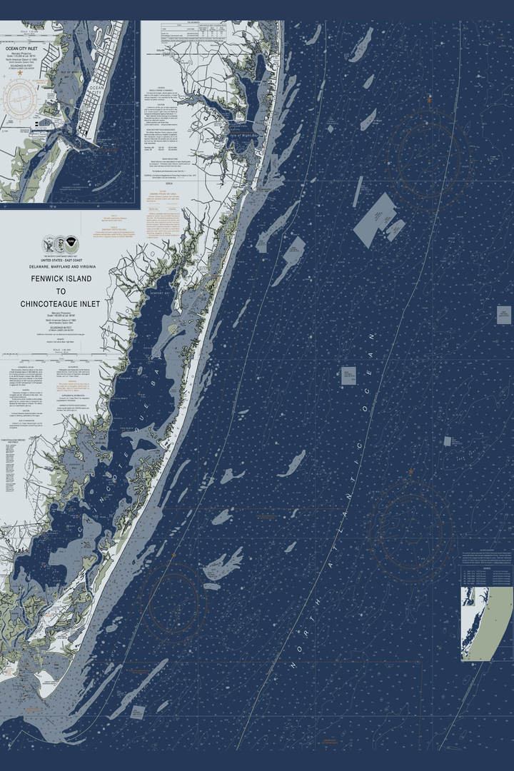 Fenwick Island To Chincoteague Nautical Chart — Modern Edition