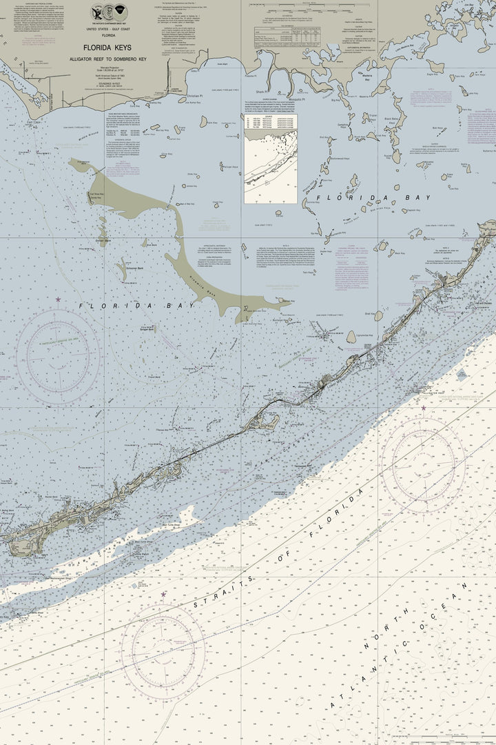 Florida Keys - Alligator Reef to Sombrero Key Nautical Chart