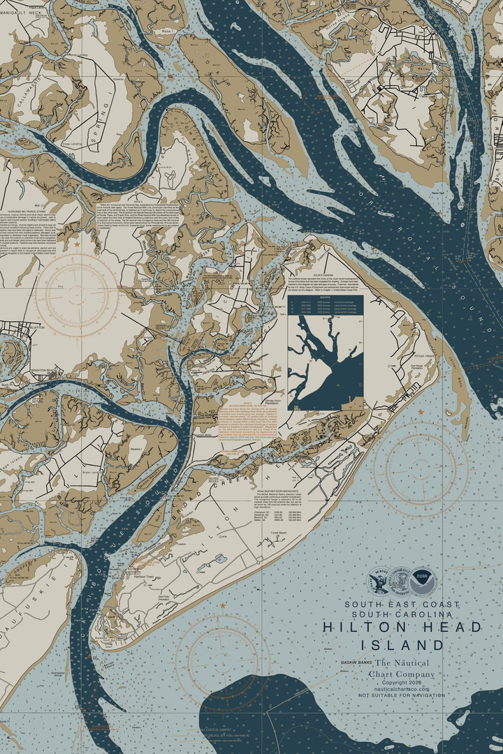 Hilton Head Island Nautical Chart — Heritage Edition — Heritage Edition palette