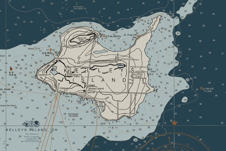 Kelleys Island, OH Nautical Chart — Heritage Edition