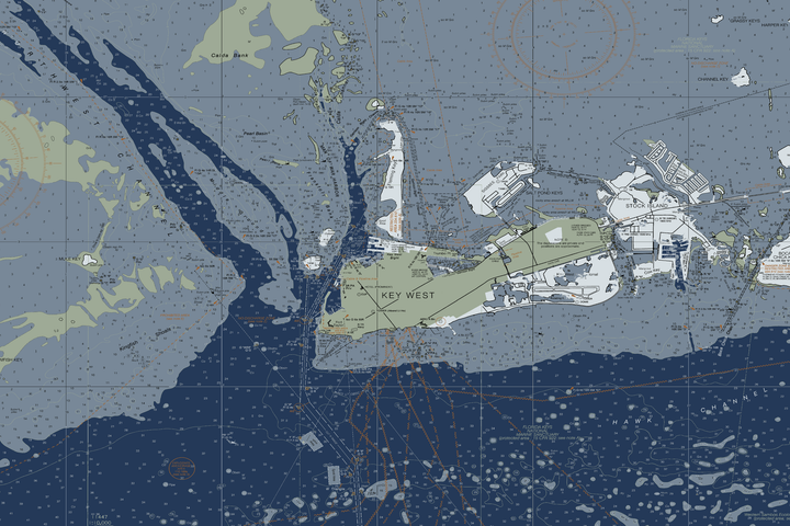 Key West and Vicinity Nautical Chart — Modern Edition — Modern Edition palette