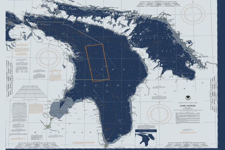 Lake Huron Nautical Chart — Modern Edition