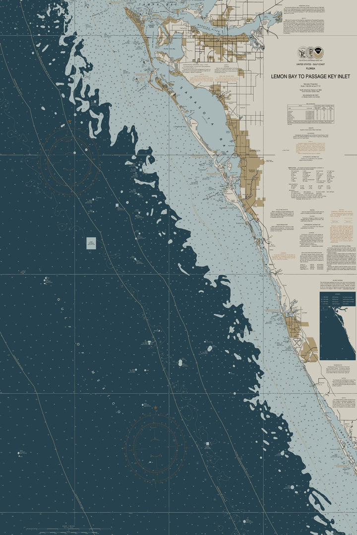 Lemon Bay to Passage Key Inlet Nautical Chart — Heritage Edition — Heritage Edition palette