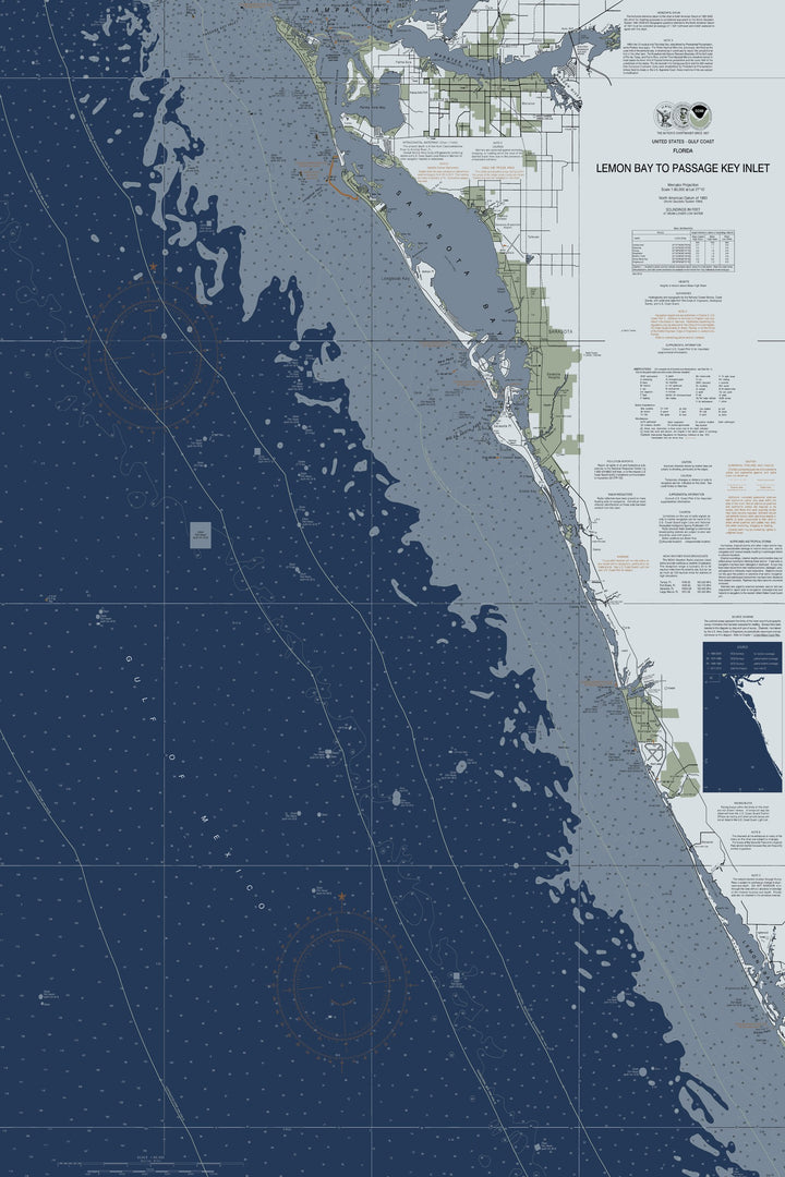Lemon Bay to Passage Key Inlet Nautical Chart — Modern Edition