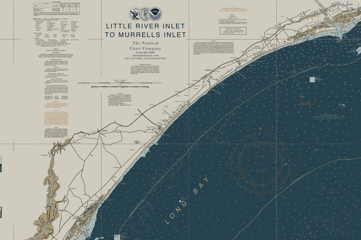 Little River Inlet To Murrells Inlet Nautical Chart — Heritage Edition — Heritage Edition palette