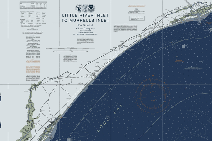Little River Inlet To Murrells Inlet Nautical Chart — Modern Edition
