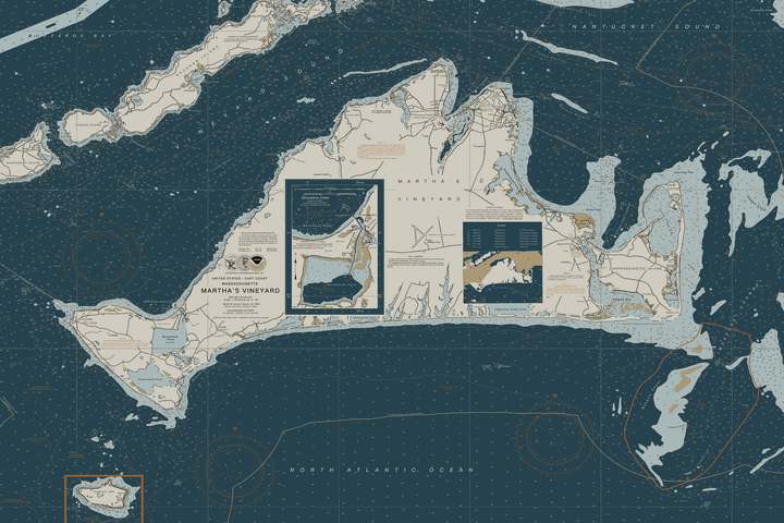Martha's Vineyard Nautical Chart — Heritage Edition — Heritage Edition palette