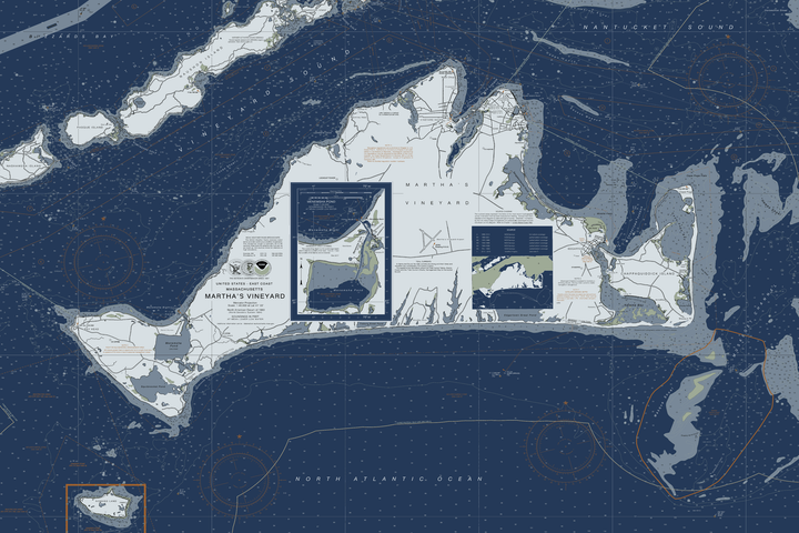 Martha's Vineyard Nautical Chart — Modern Edition