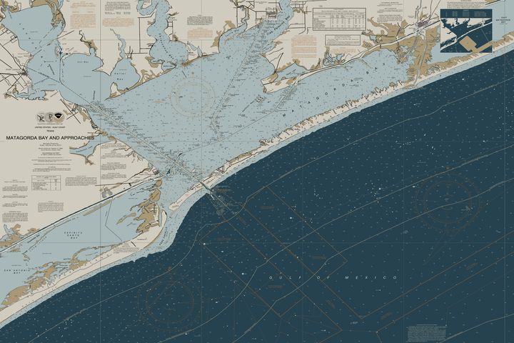 Matagorda Bay And Approaches Nautical Chart — Heritage Edition