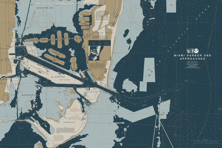 Miami Harbor and Approaches Nautical Chart — Heritage Edition — Heritage Edition palette