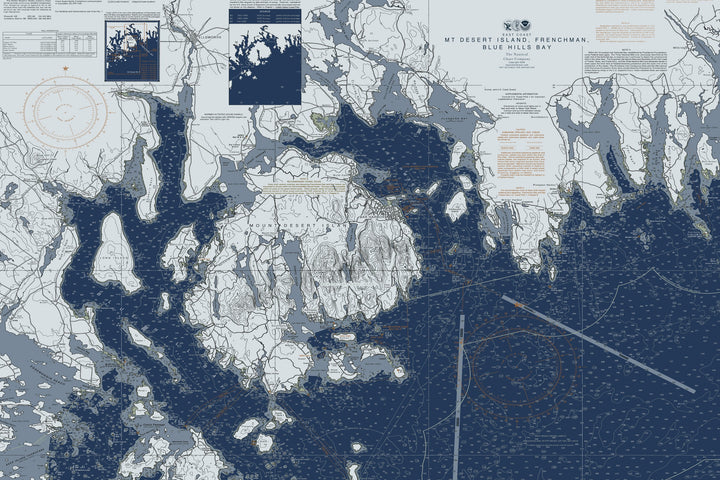 Mt Desert Island, Frenchman, Blue Hills Bay Nautical Chart — Modern Edition — Modern Edition palette