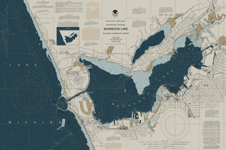 Muskegon Lake, including Muskegon Harbor — Heritage Edition — Heritage Edition palette