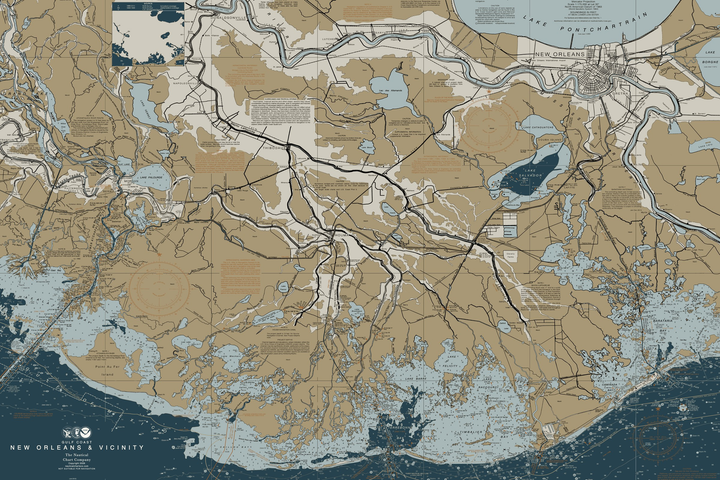 New Orleans & Vicinity Nautical Chart — Heritage Edition — Heritage Edition palette