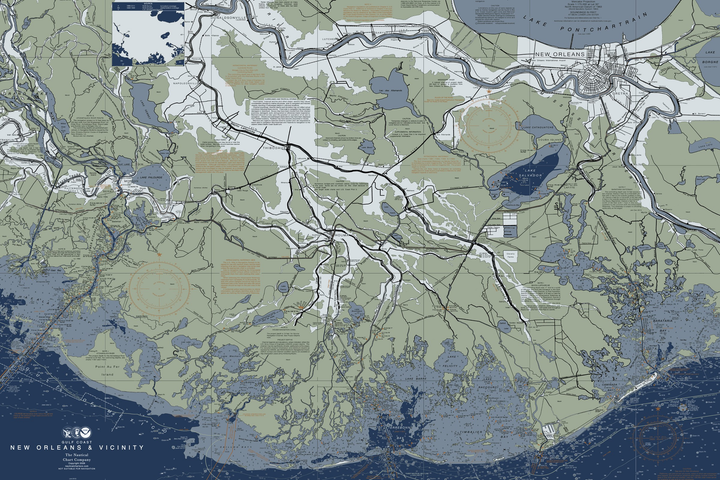 New Orleans & Vicinity Nautical Chart — Modern Edition