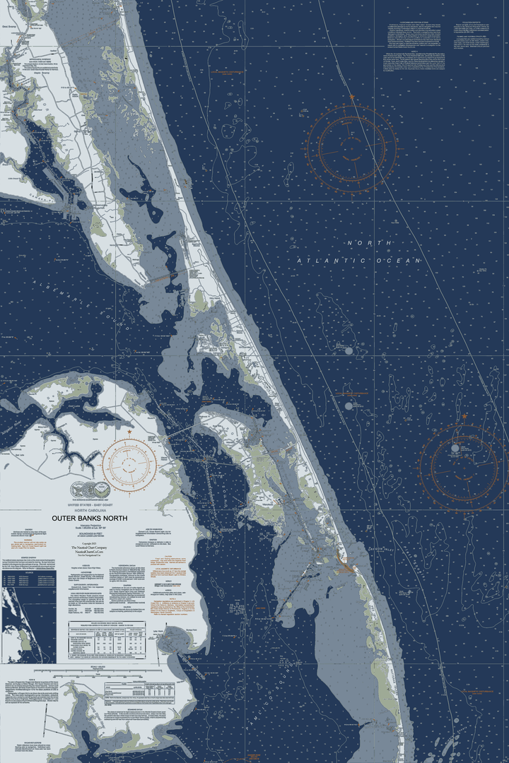 Outer Banks North - Currituck Beach Light To Wimble Shoals Nautical Chart — Modern Edition
