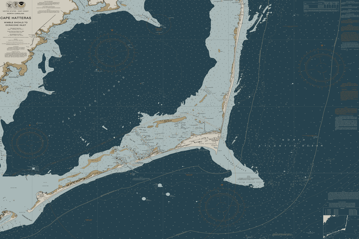 Outer Banks South - Cape Hatteras - Wimble Shoals To Ocracoke Inlet Nautical Chart — Heritage Edition