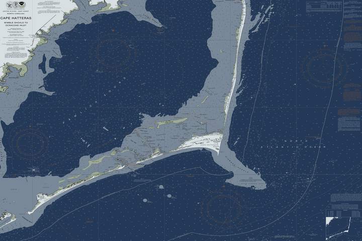 Outer Banks South - Cape Hatteras - Wimble Shoals To Ocracoke Inlet Nautical Chart — Modern Edition — Modern Edition palette