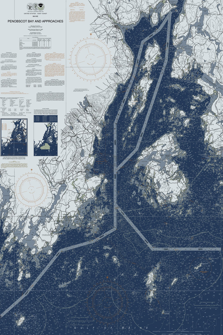 Penobscot Bay and Approaches Maine Nautical Chart — Modern Edition