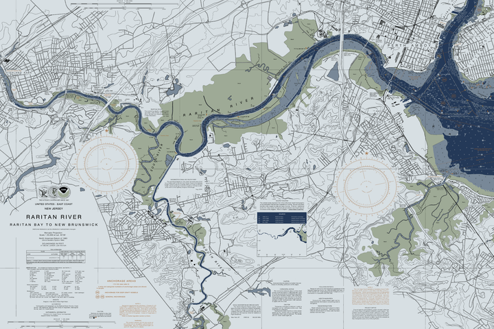 Raritan River New Brunswick to Raritan Bay — Modern Edition — Modern Edition palette