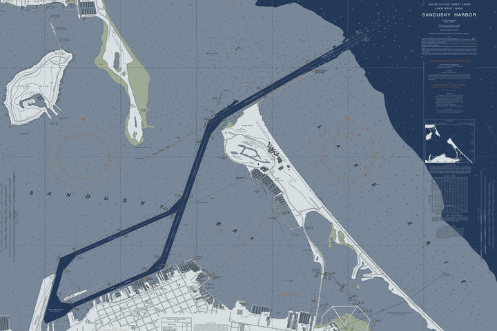 Sandusky Harbor Nautical Chart — Modern Edition — Modern Edition palette
