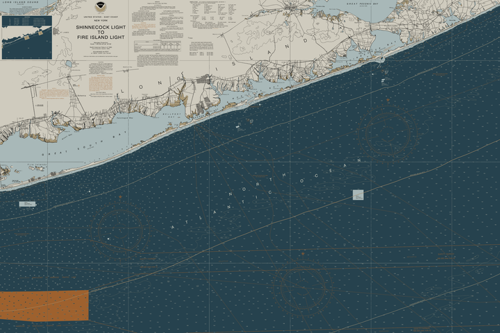 Shinnecock Light to Fire Island Light Nautical Chart — Heritage Edition — Heritage Edition palette