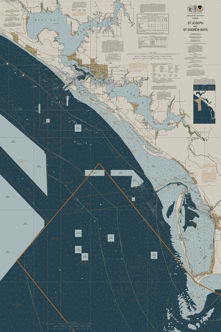 St Joseph And St Andrew Bays, Panama City Nautical Chart — Heritage Edition — Heritage Edition palette