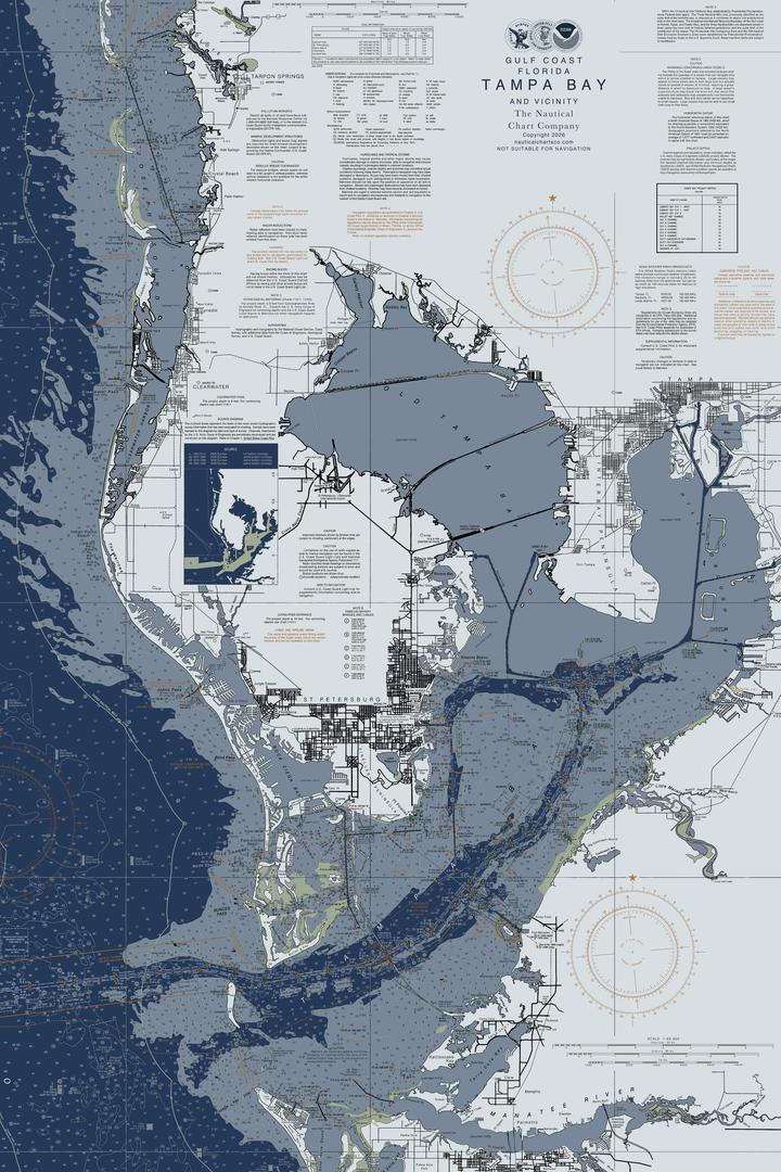 Tampa Bay & Vicinity Nautical Chart — Modern Edition — Modern Edition palette