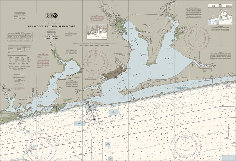 Pensacola Bay & Approaches Nautical Chart