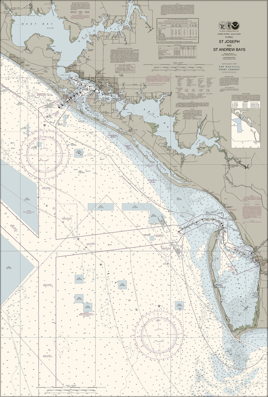 St Joseph And St Andrew Bays, Panama City Nautical Chart