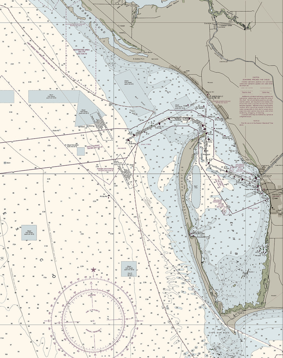 St Joseph And St Andrew Bays, Panama City Nautical Chart