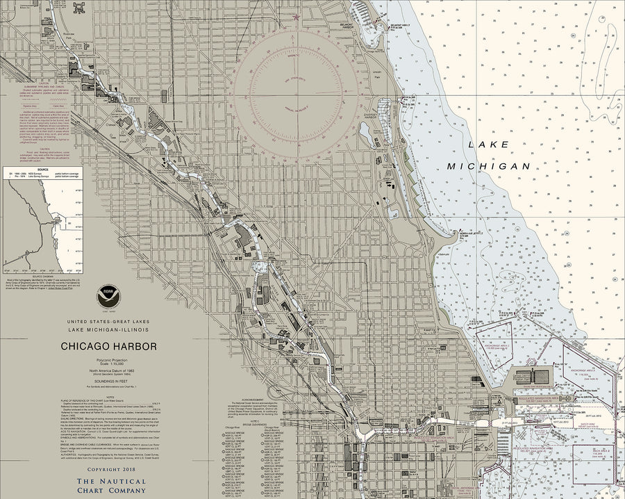 Chicago Harbor Nautical Chart