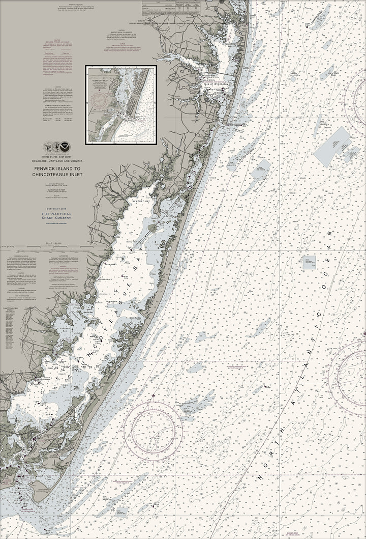 Fenwick Island To Chincoteague Nautical Chart — Traditional palette