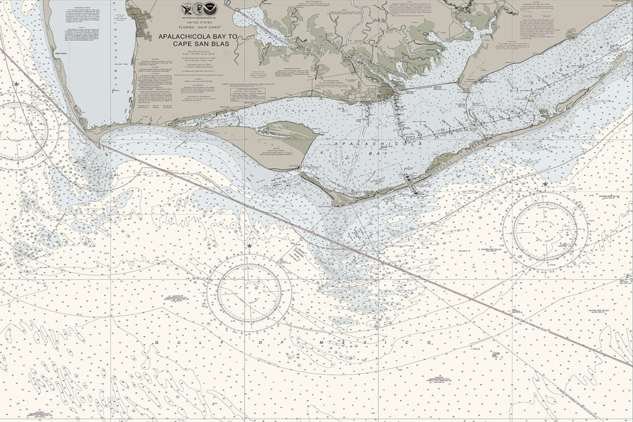 Apalachicola Bay to Cape San Blas - St Vincent Island, St George Island - Nautical Chart