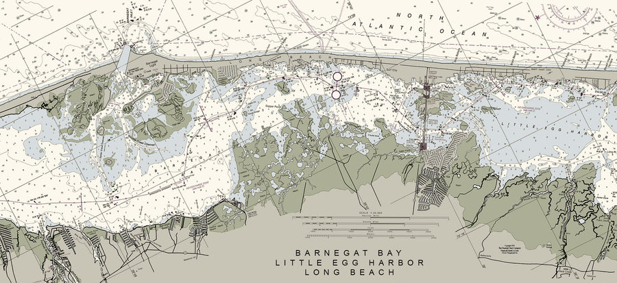 Long Beach, Little Egg Inlet, Barnegat Bay Nautical Chart