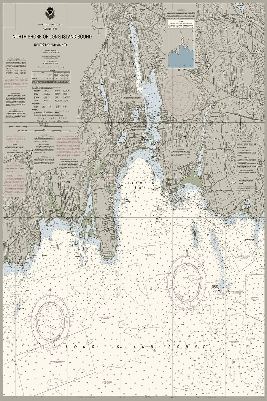 Niantic Bay Nautical Chart