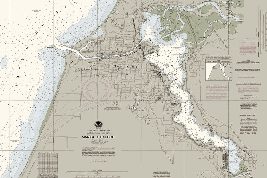 Manistee Michigan Nautical Chart