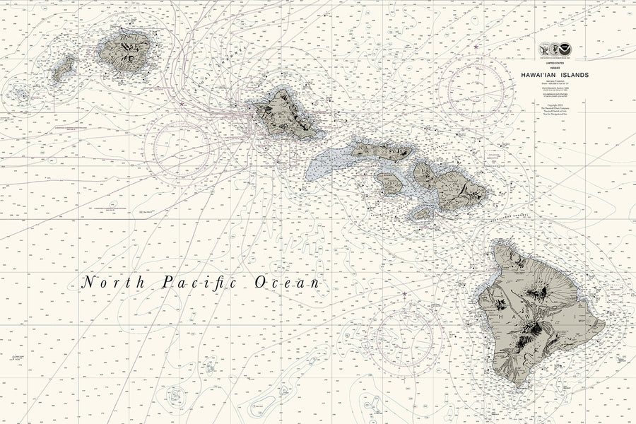 Hawaiian Islands Nautical Chart