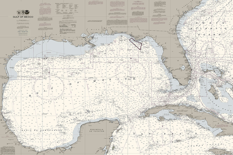 Entire Gulf of Mexico Nautical Chart